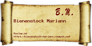 Bienenstock Mariann névjegykártya